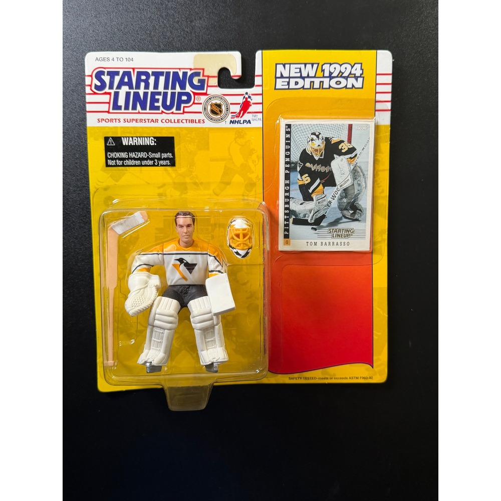 1994 Starting Lineup Tom Barrasso Pittsburgh Penguins NHL Figure Kenner New